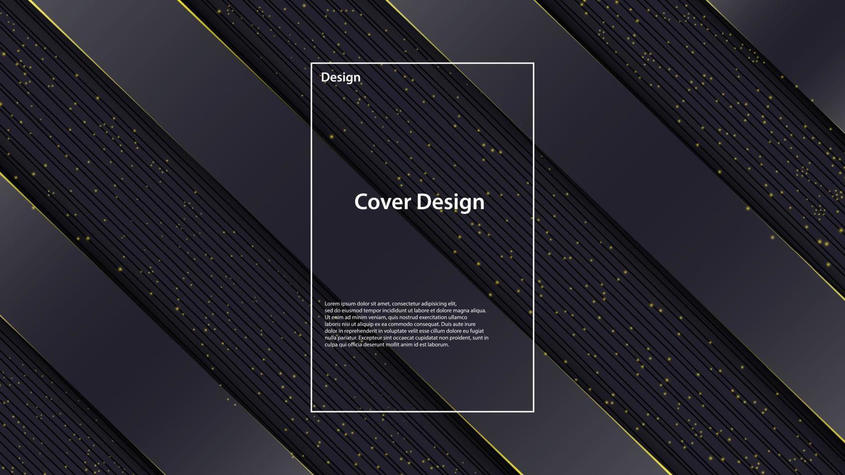 abstract gold and black lines background. Vector illustration