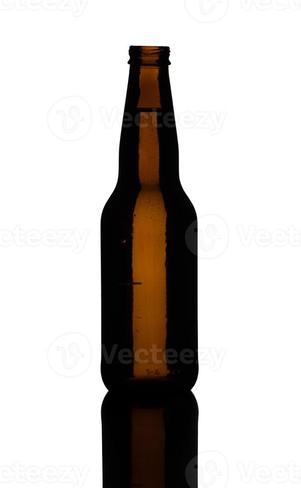 detalles de botella de cerveza de rosca aislados en blanco. foto