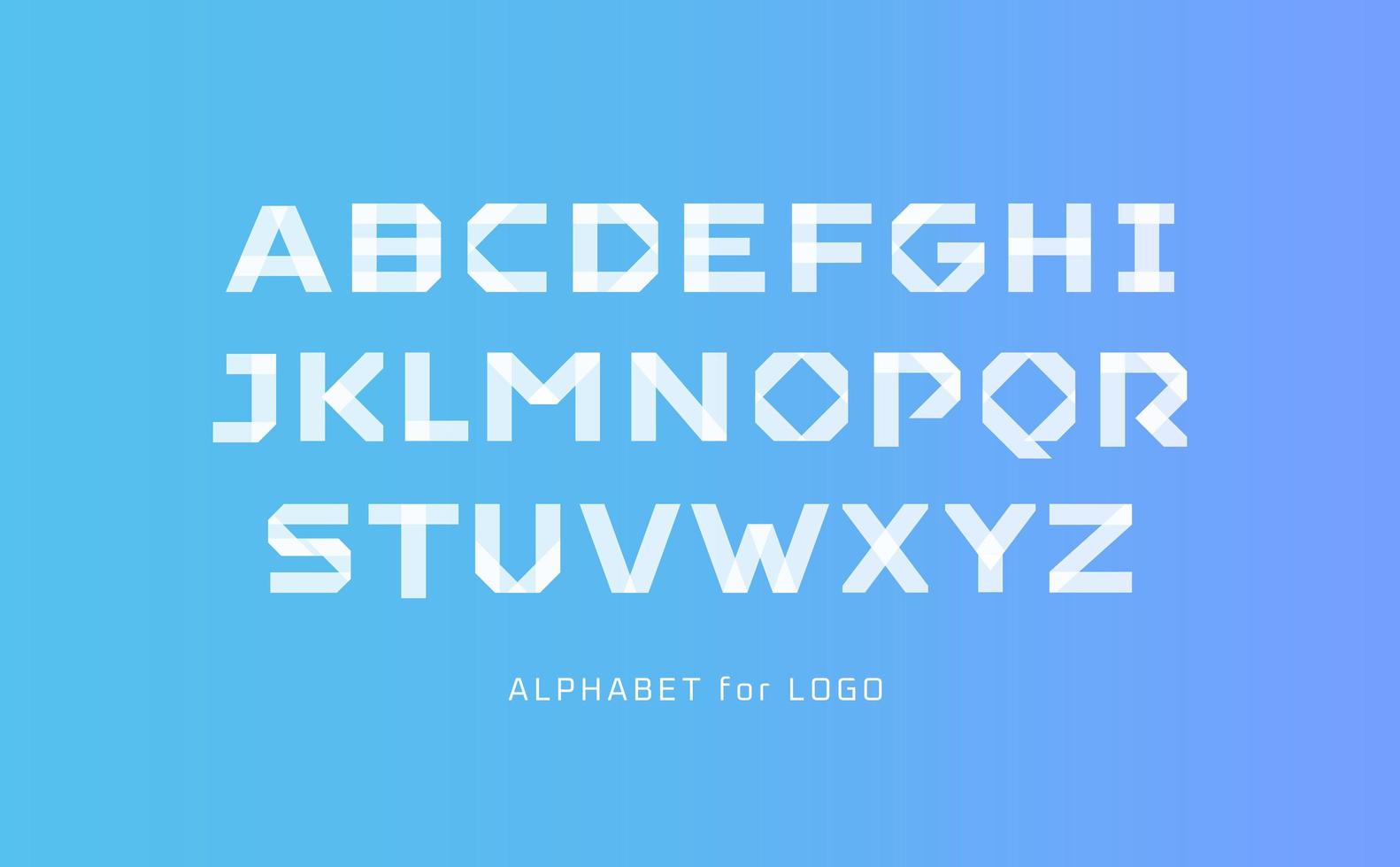 White paper style alphabet. Scotch tape segment line font, applique type for modern logo, elegant monogram, art typography, modern headline. Stick style letters, vector typography design.
