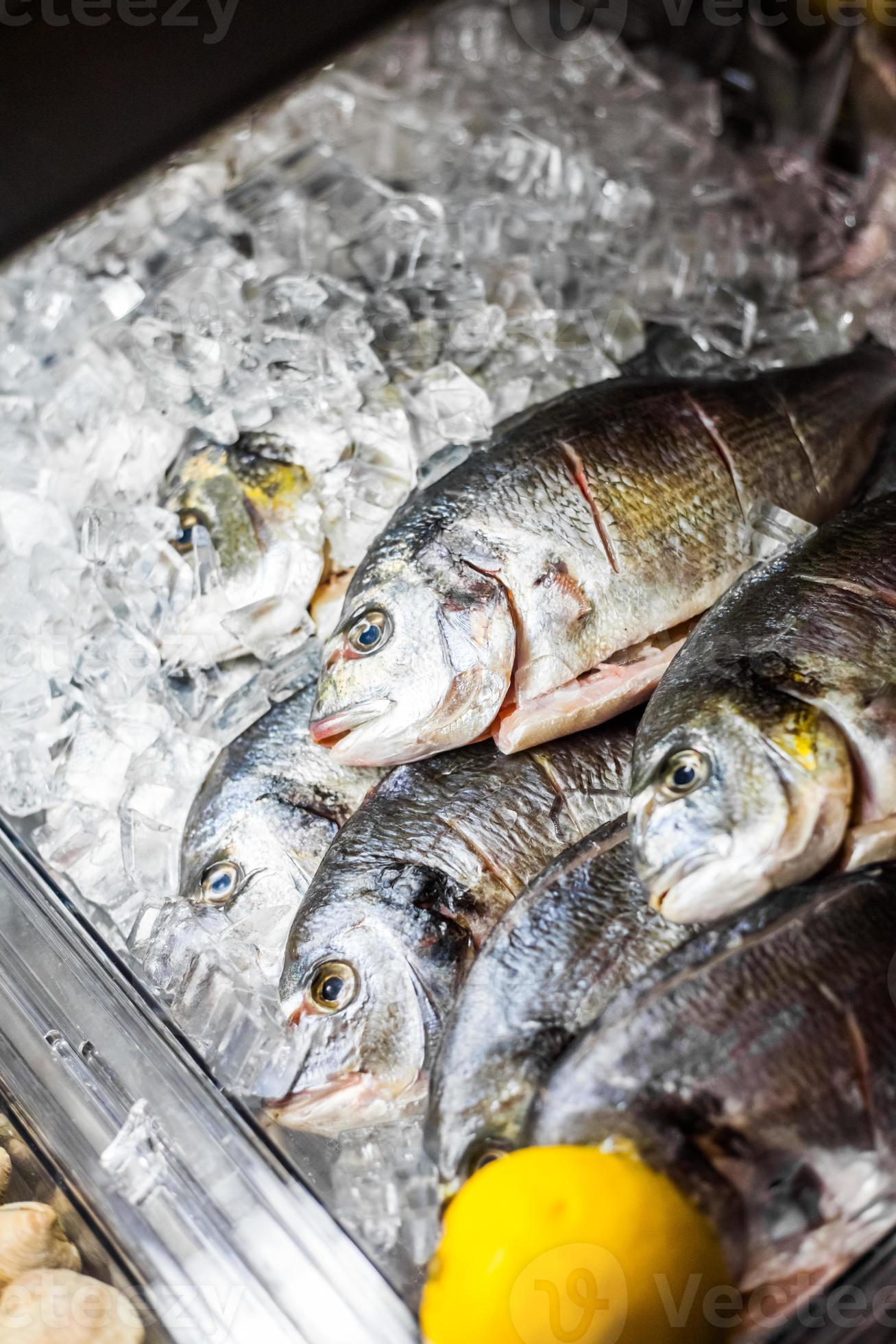Fresh Fish Counter 4297638 Stock Photo at Vecteezy