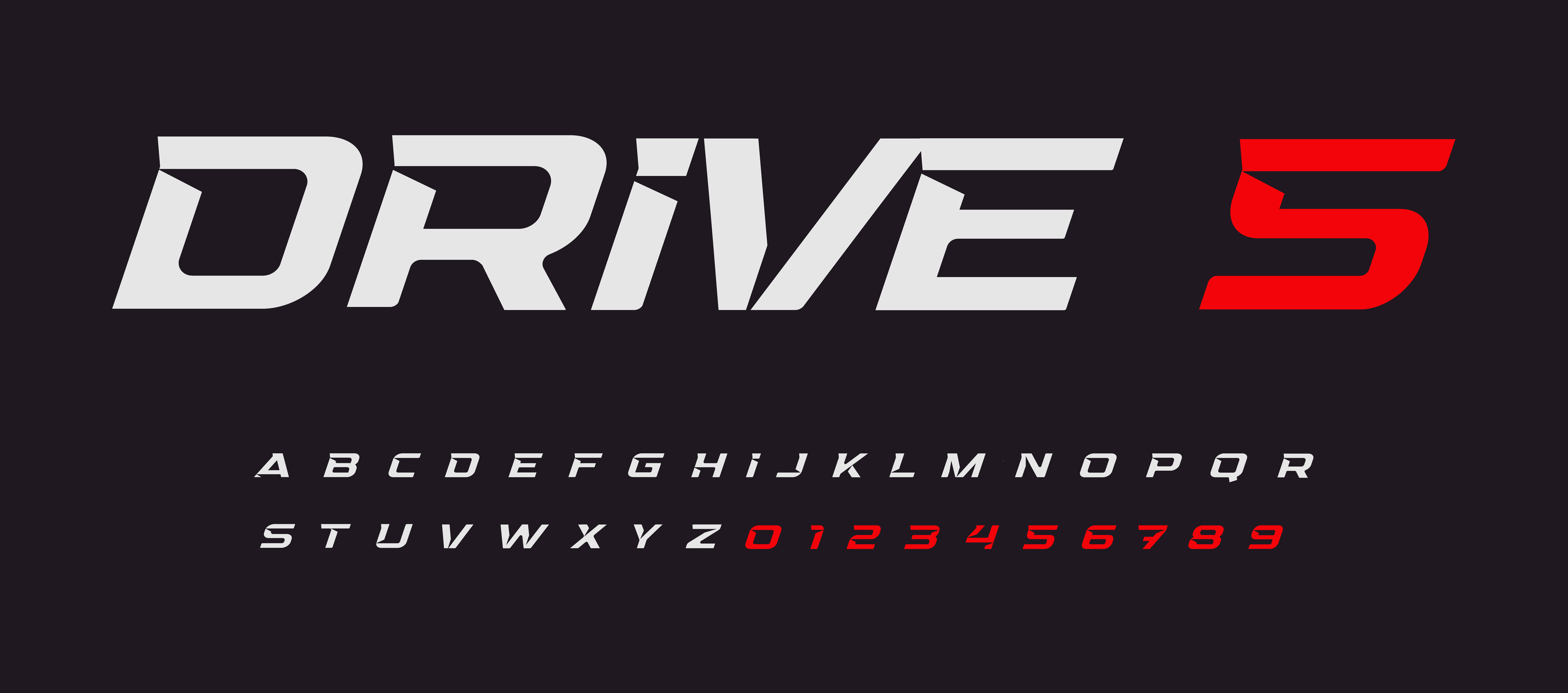 Drive Italic Alphabet. Car Race Vector Letters in modern Sport style