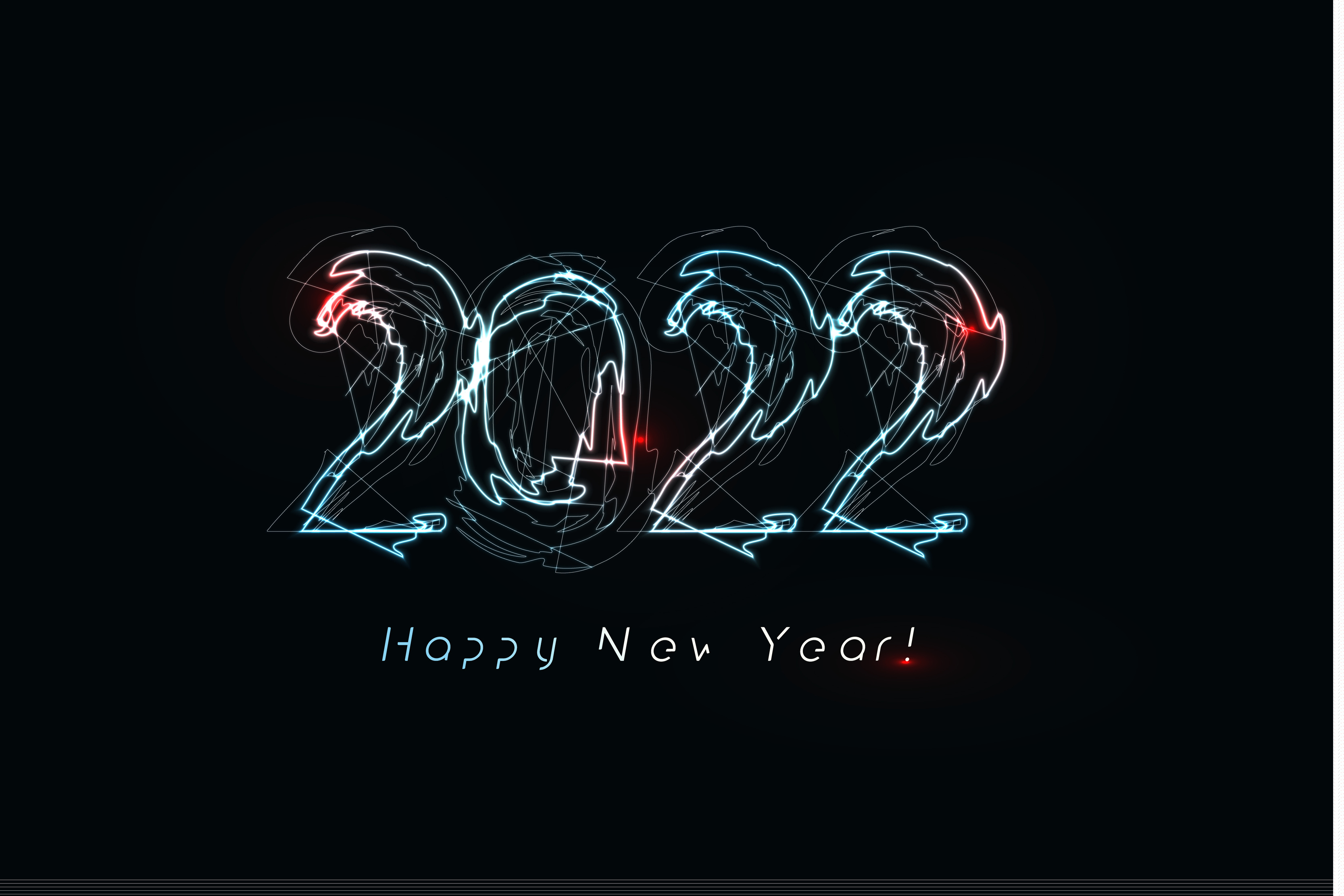 Happy New Year 2022 Numbers Realistic Blue Lightning On Black Background For Brochure, Greeting Card Or Calendar Cover Design Template Vector Illustration. 4297701 Vector Art At Vecteezy