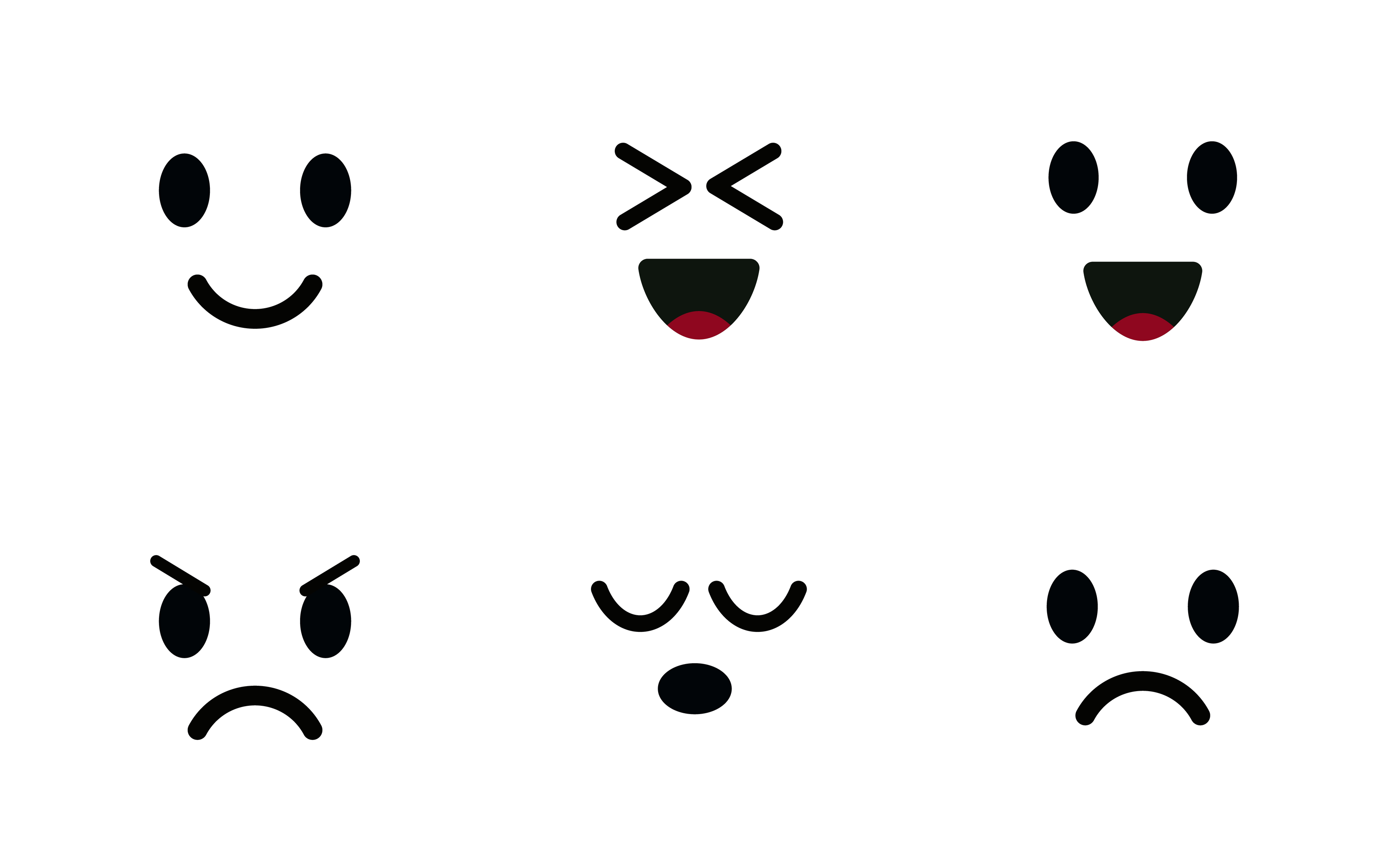 Emoji icon set. Characters faces, cute emoticon, mood symbols ...