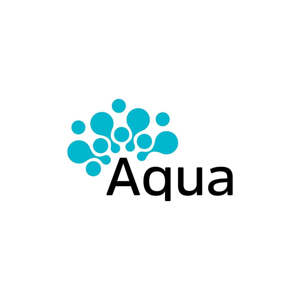 icono azul aqua. plantilla de logotipo plano de círculos de agua. idea emblema moderno. diseño de concepto de negocio. Ilustración de vector aislado sobre fondo blanco.