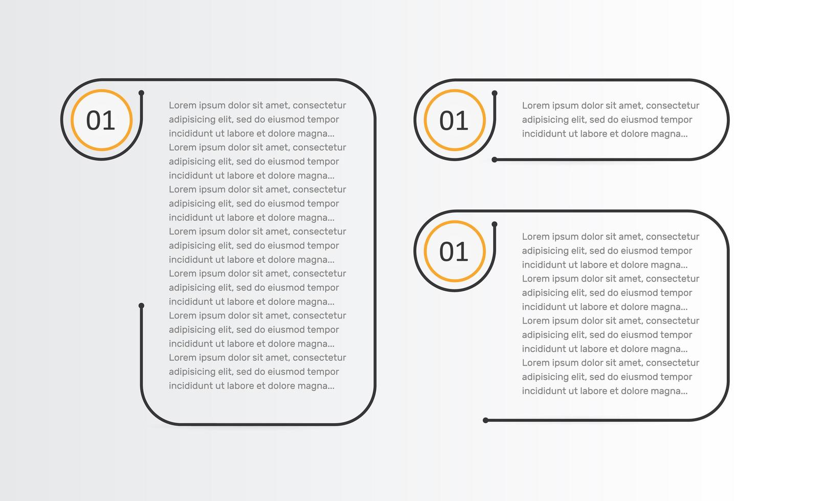 Steps, infographic design elements, thin contour line design style, info graphic for business, isolated vector illustrations on white background.