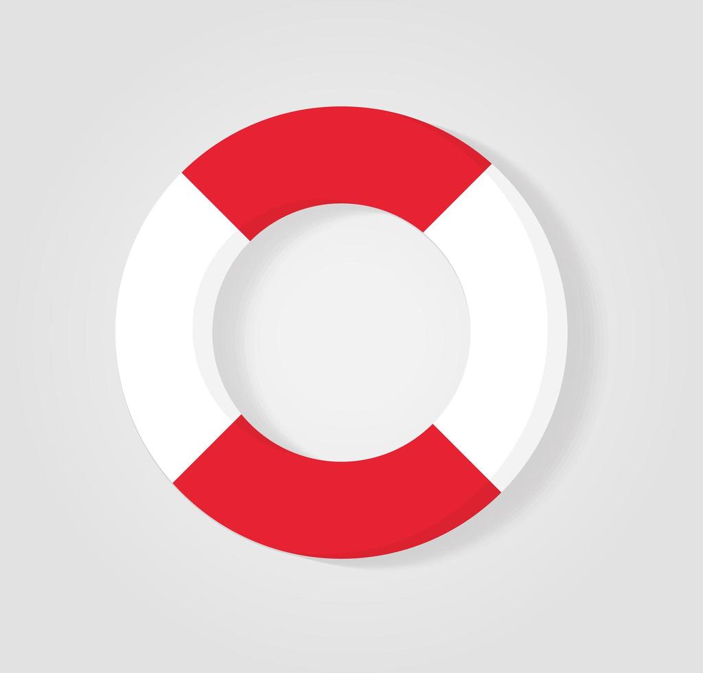 White and red Lifebuoy icon, equipment of rescuers to save drowning people, vector graphic deign element for business and holiday illustration.