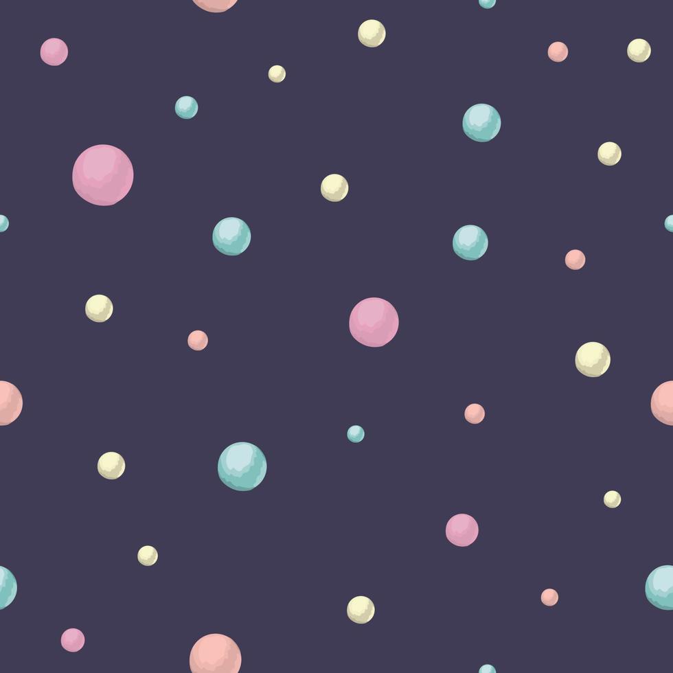 Vector seamless pattern with colored circles. Magical unicorn themed repeat background. Good for children textile, clothes, stationery, baby shower