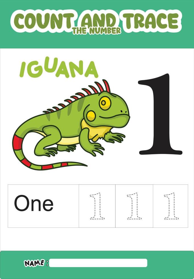 trace and color iguana vector
