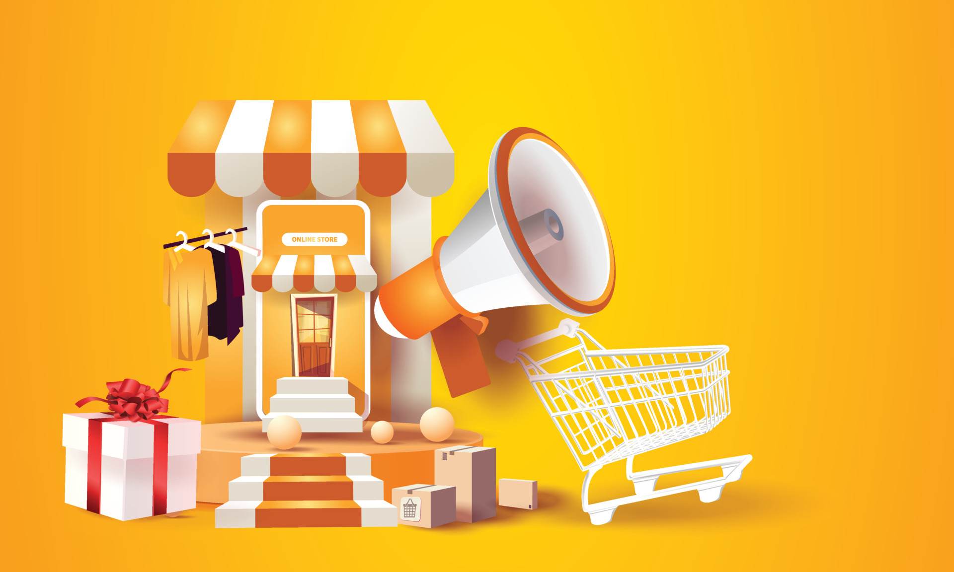Supermarket Banner Vector Art, Icons, and Graphics for Free Download