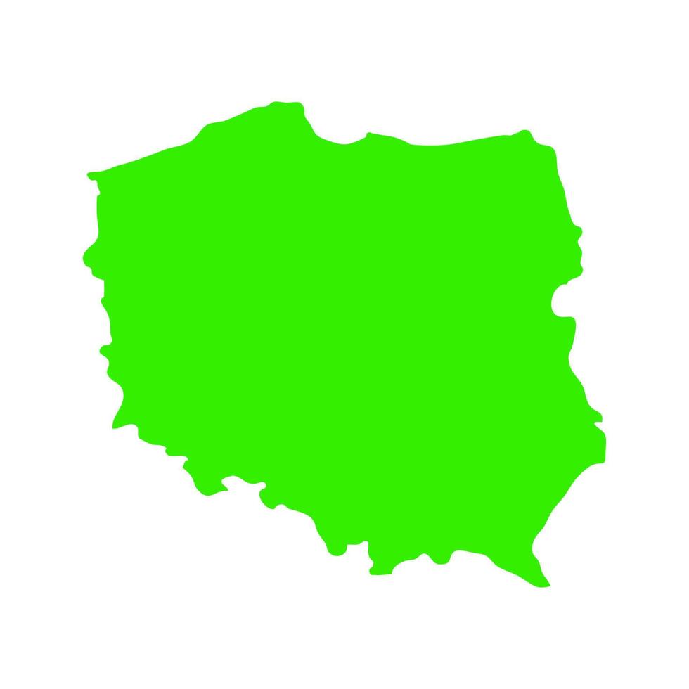 mapa de polonia sobre un fondo vector