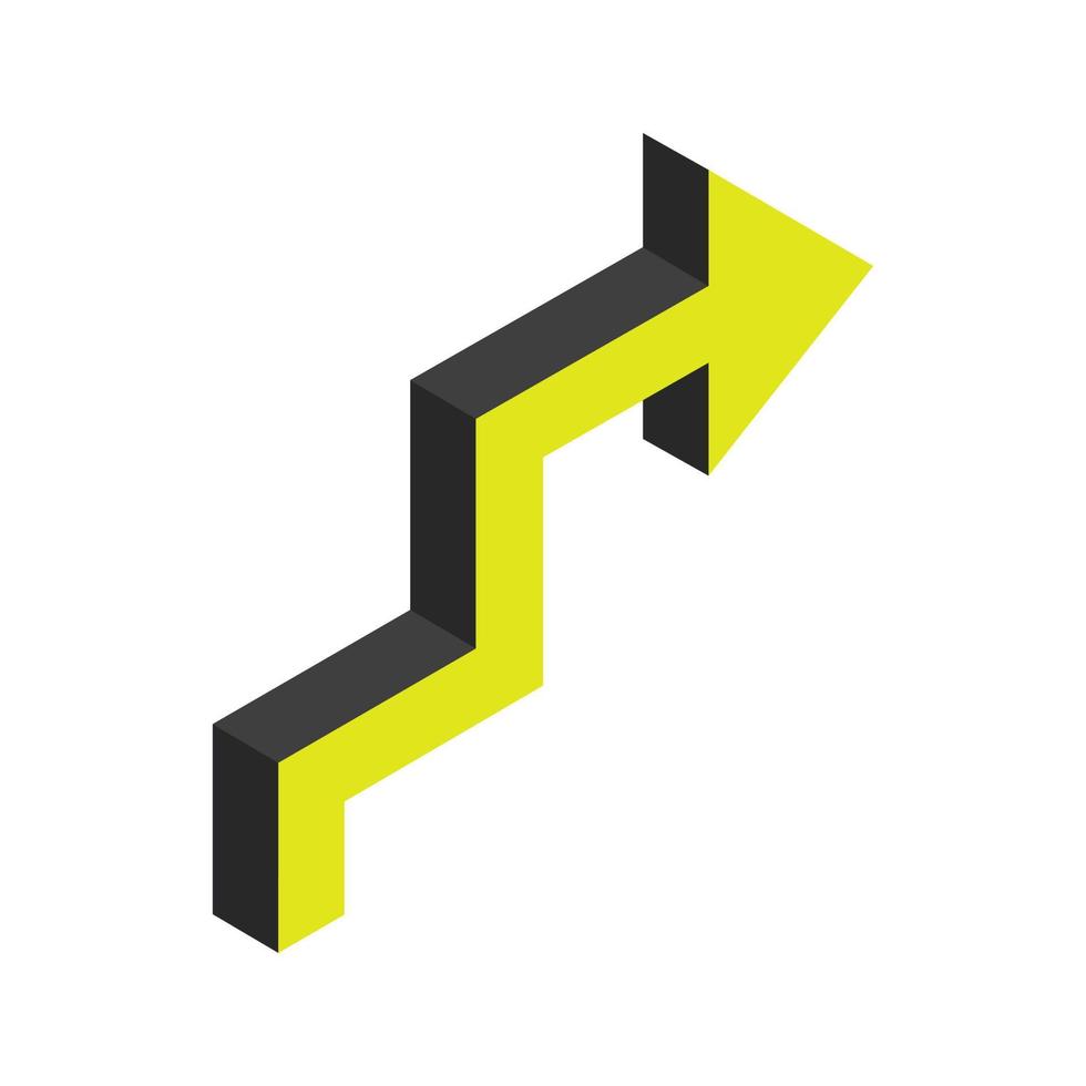 Isometric arrow on background vector