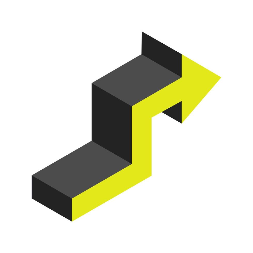 Isometric arrow on background vector