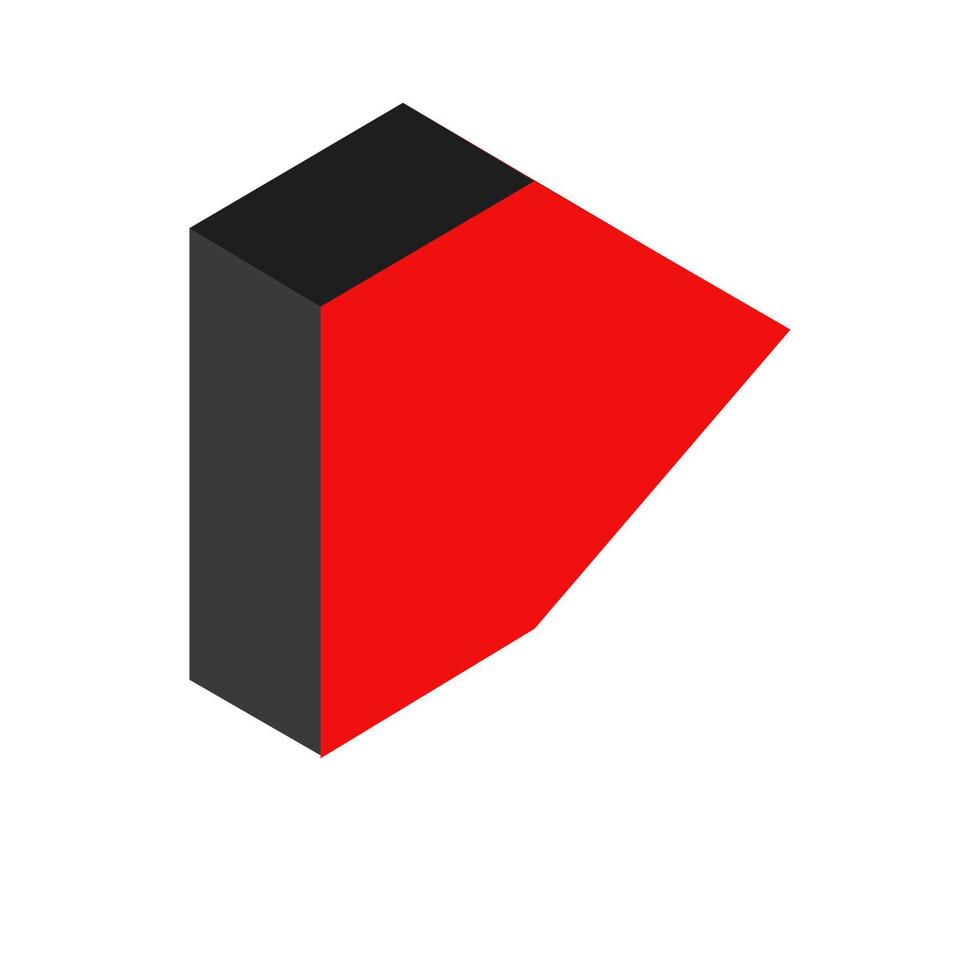 Isometric arrow on background vector
