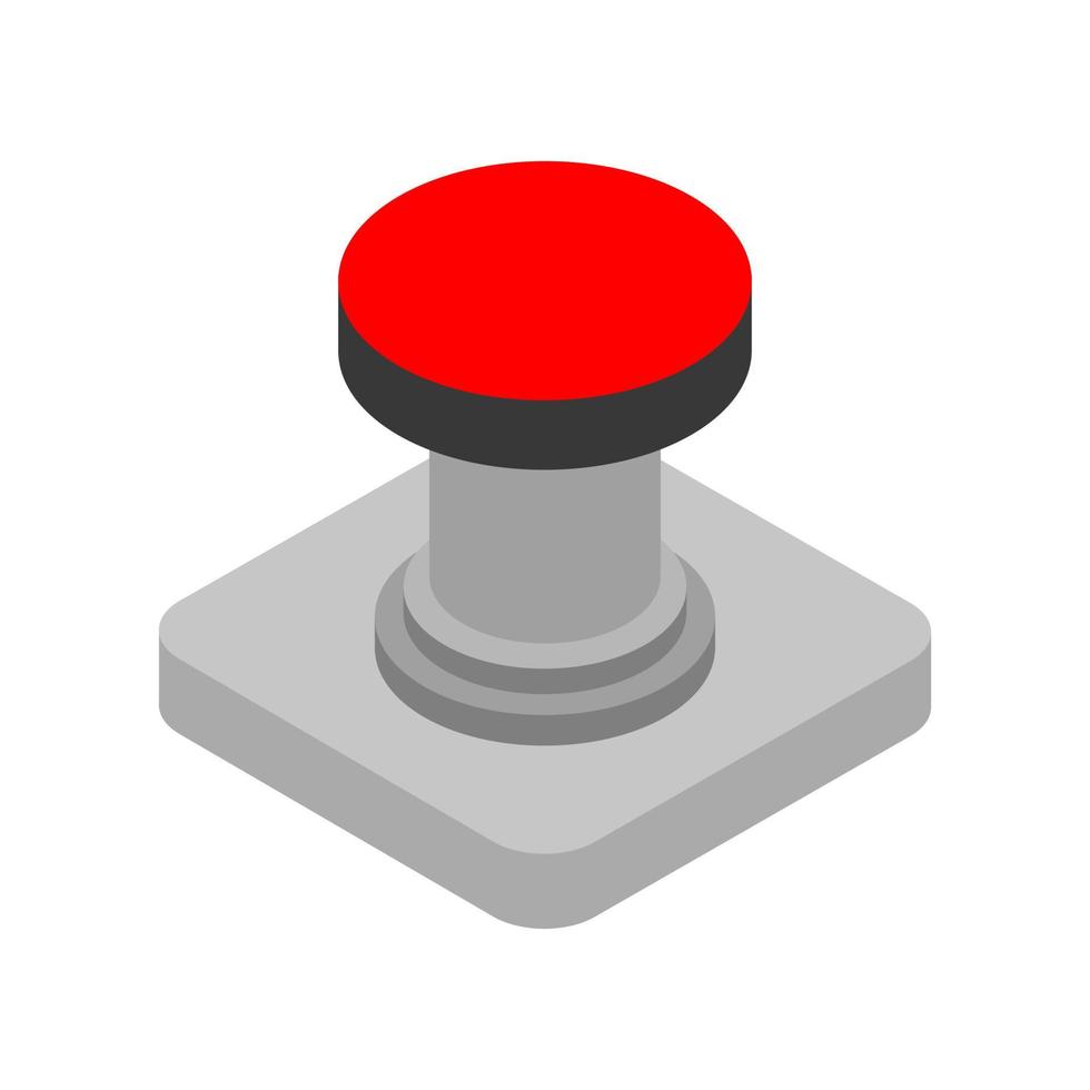 Isometric button on background vector