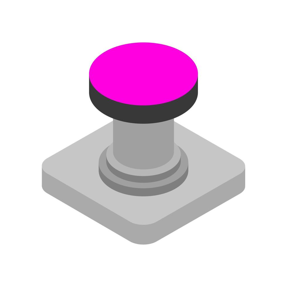 Isometric button on background vector
