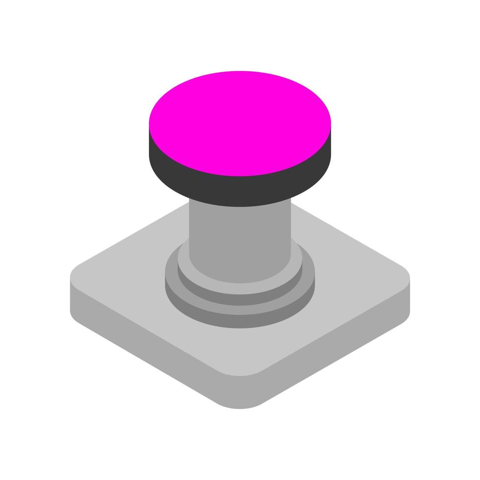 Isometric button on background vector