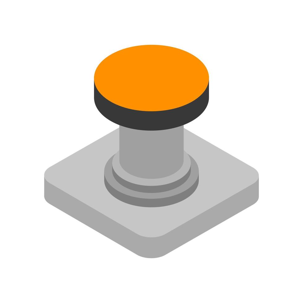 Isometric button on background vector