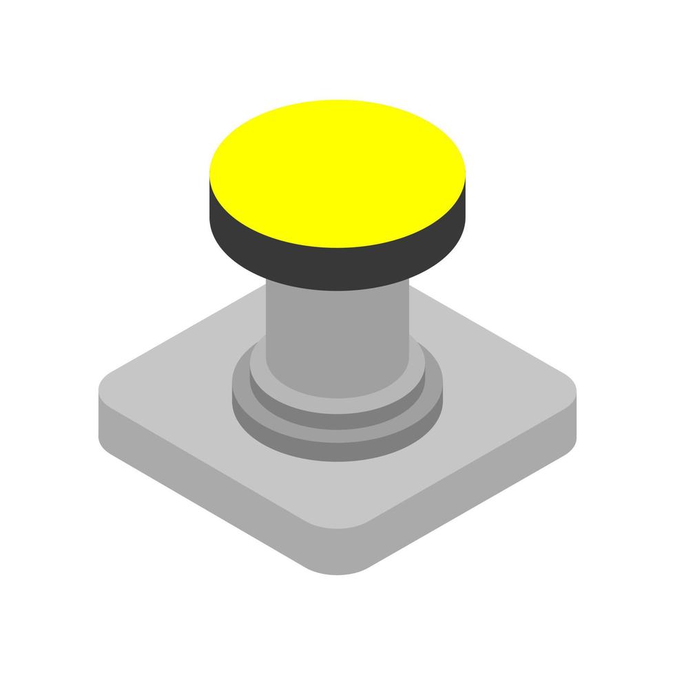 Isometric button on background vector