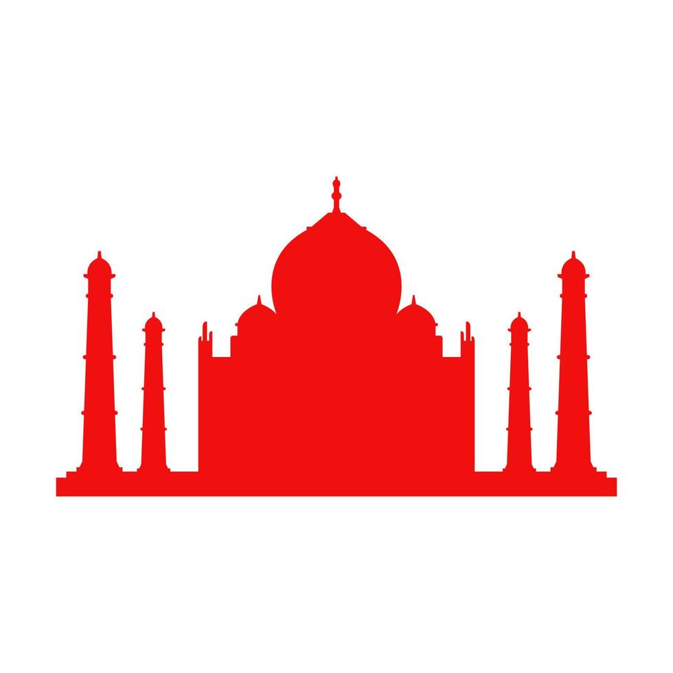 Taj mahal on a white background vector
