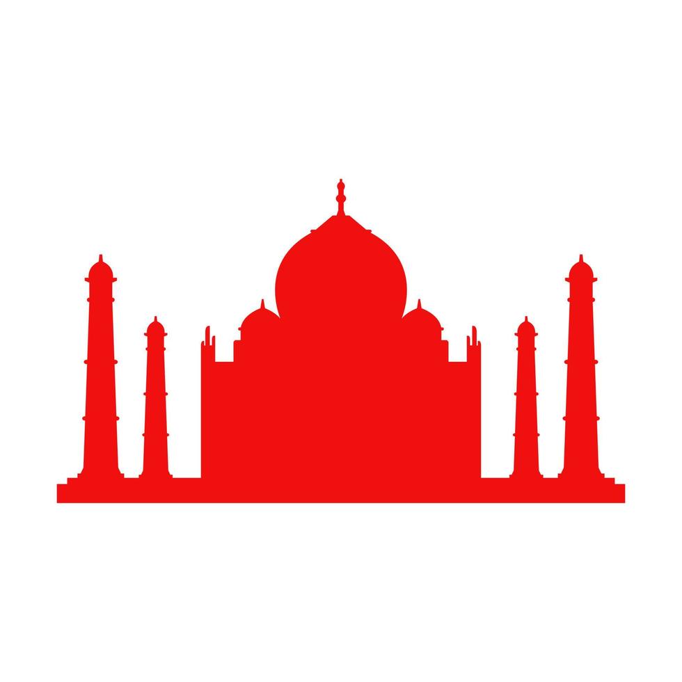 taj mahal sobre un fondo blanco vector