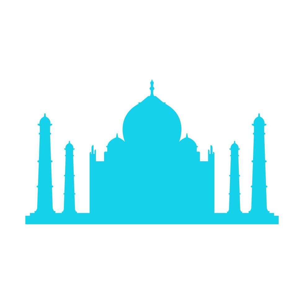 Taj mahal on a white background vector
