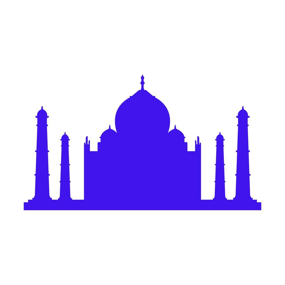Taj mahal on a white background vector