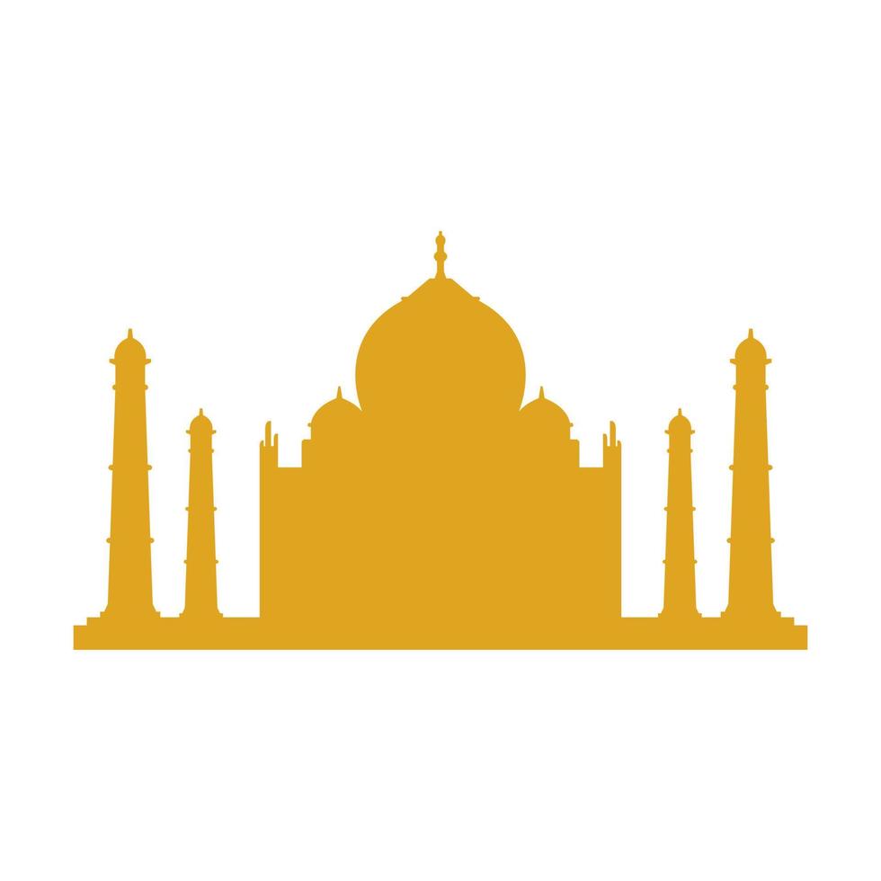 Taj mahal on a white background vector
