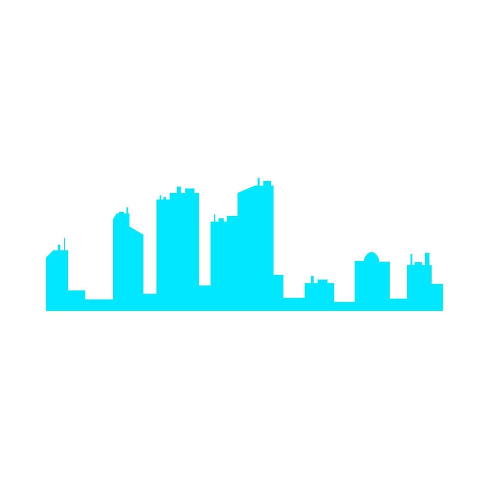 City skyline on a white background vector