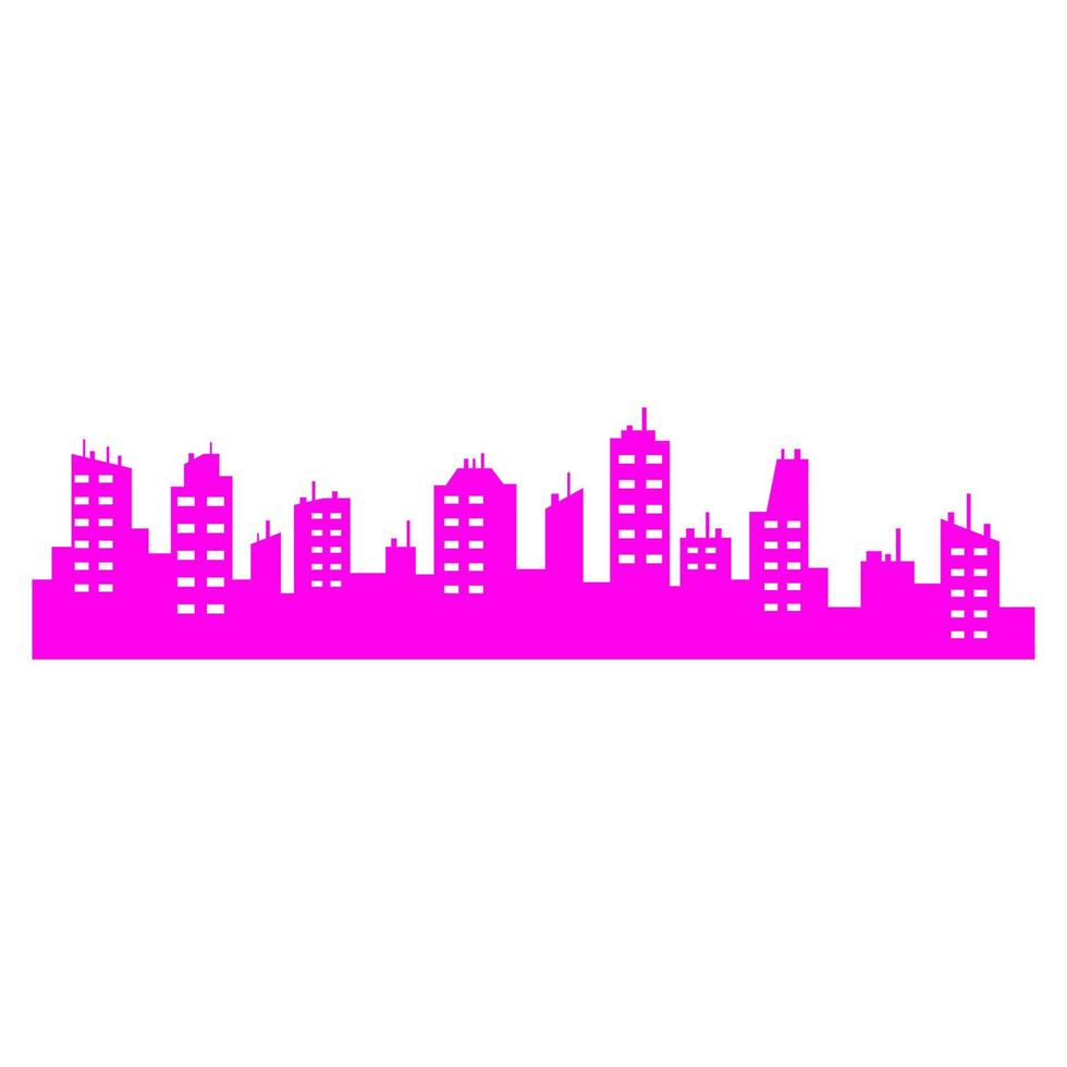 City skyline on a white background vector