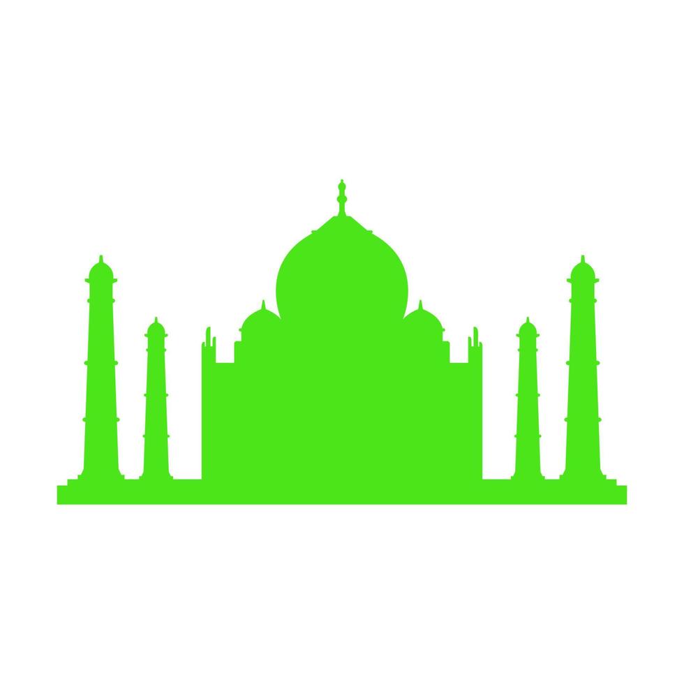 Taj mahal on a white background vector