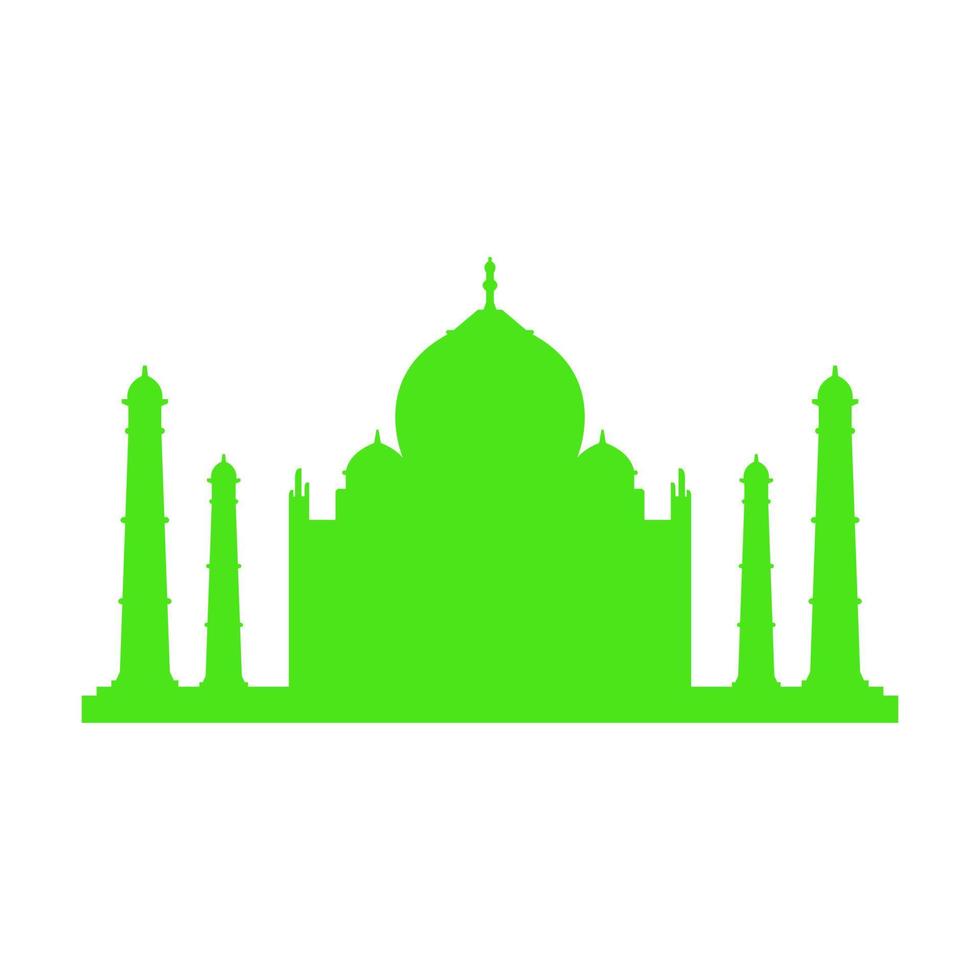 taj mahal sobre un fondo blanco vector