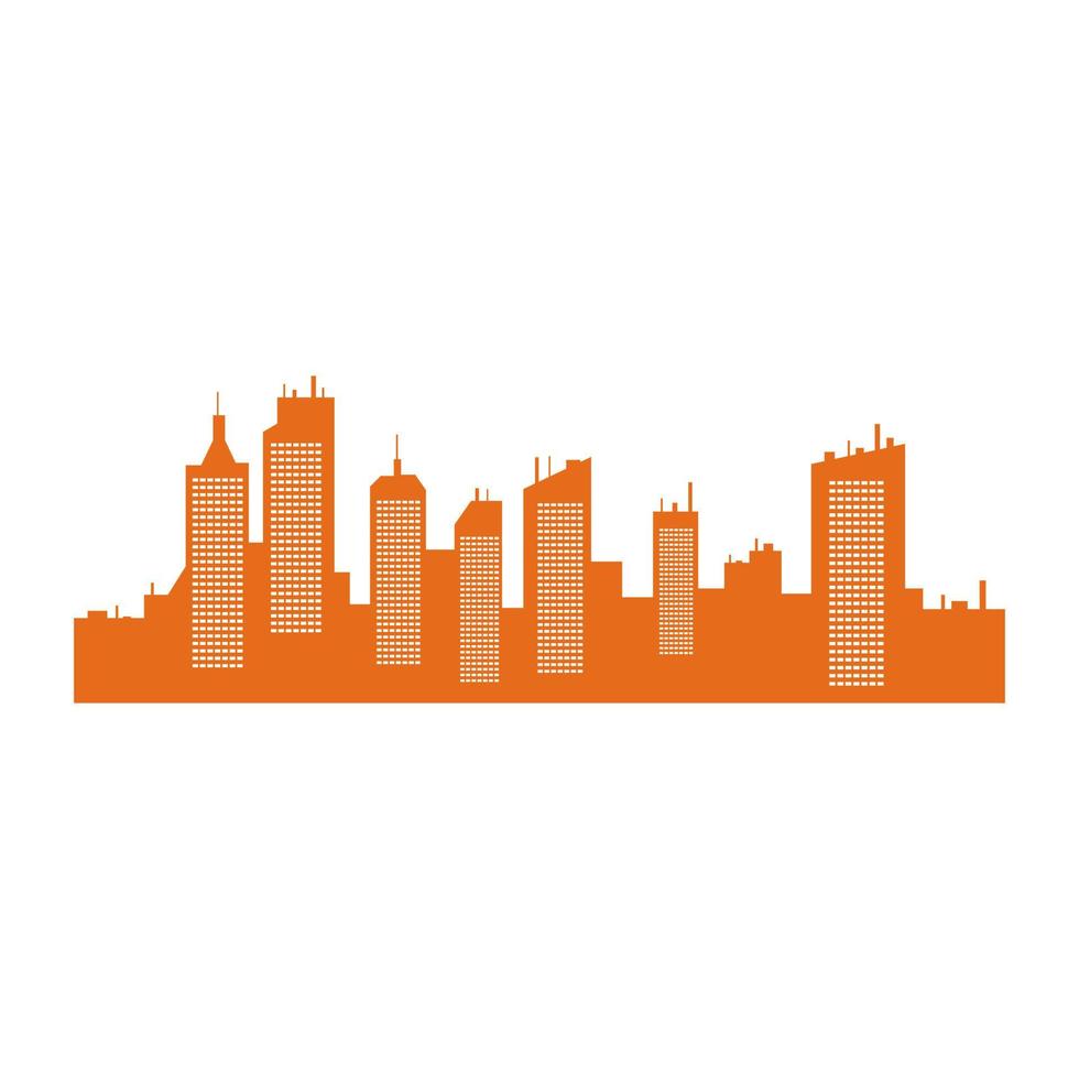 City skyline on a white background vector