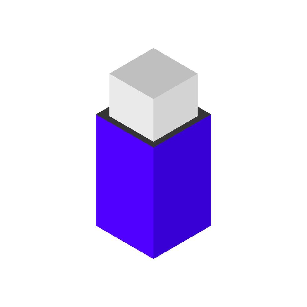 Eraser isometric on a white background vector