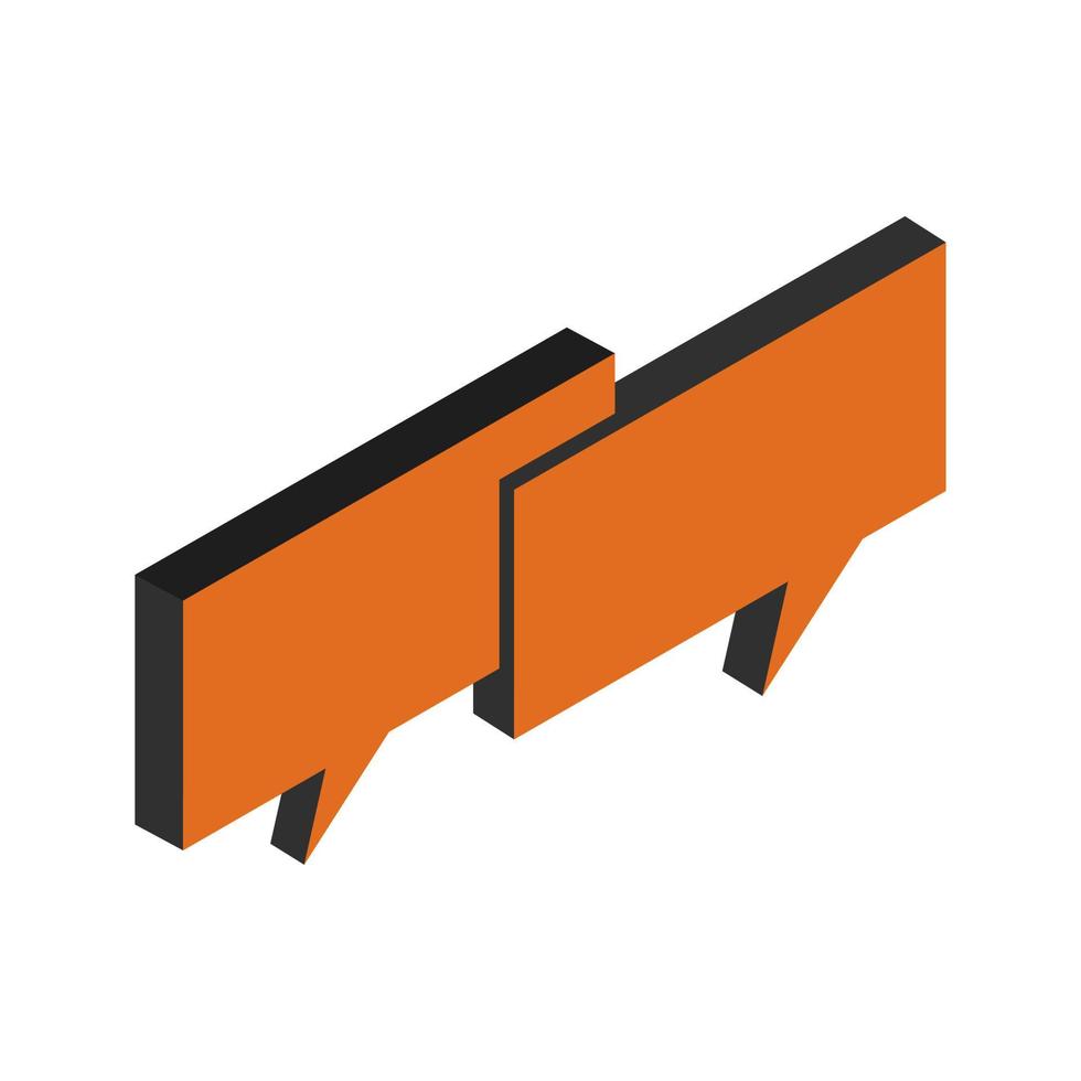 Isometric dialogue cloud on background vector