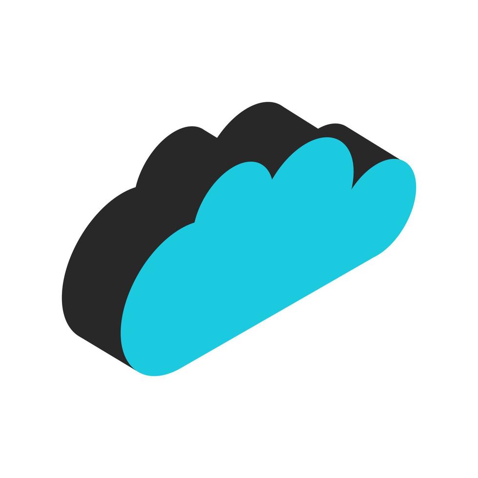 Isometric cloud on background vector