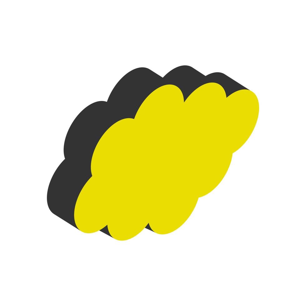 Isometric cloud on background vector