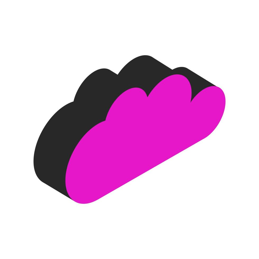 Isometric cloud on background vector