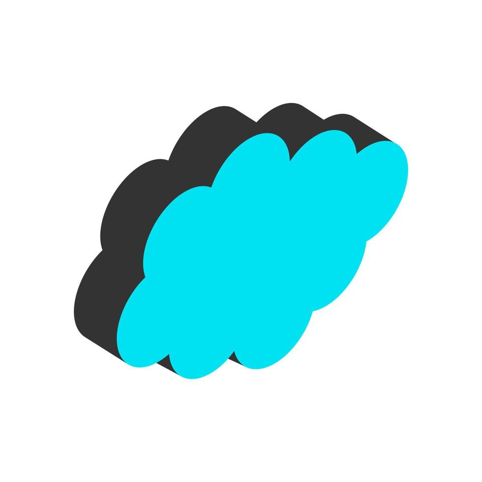 Isometric cloud on background vector