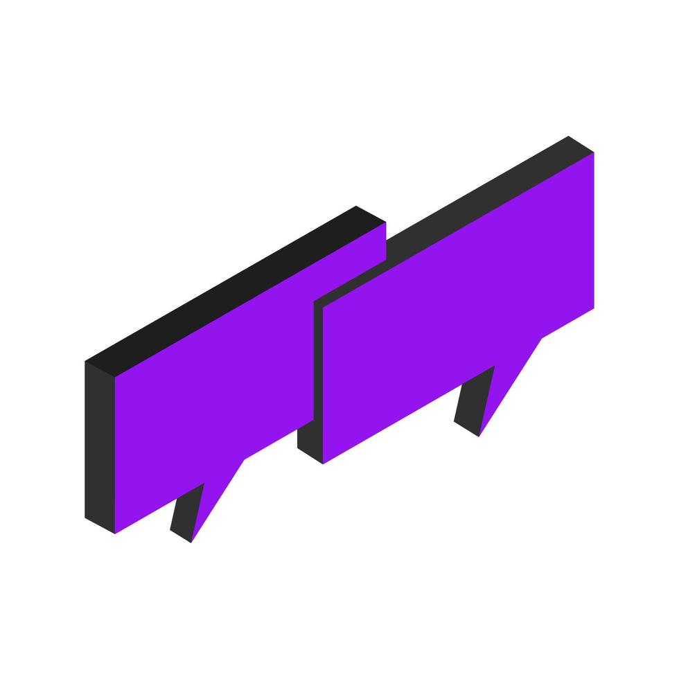 Isometric dialogue cloud on background vector