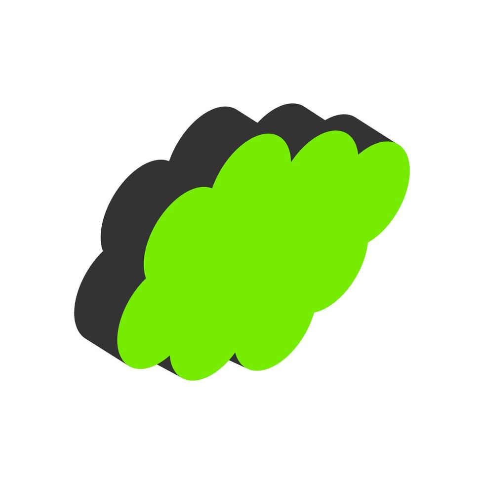 Isometric cloud on background vector
