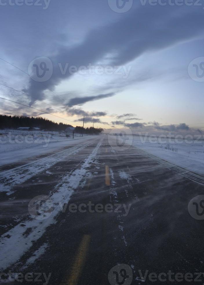 Storm on the road photo