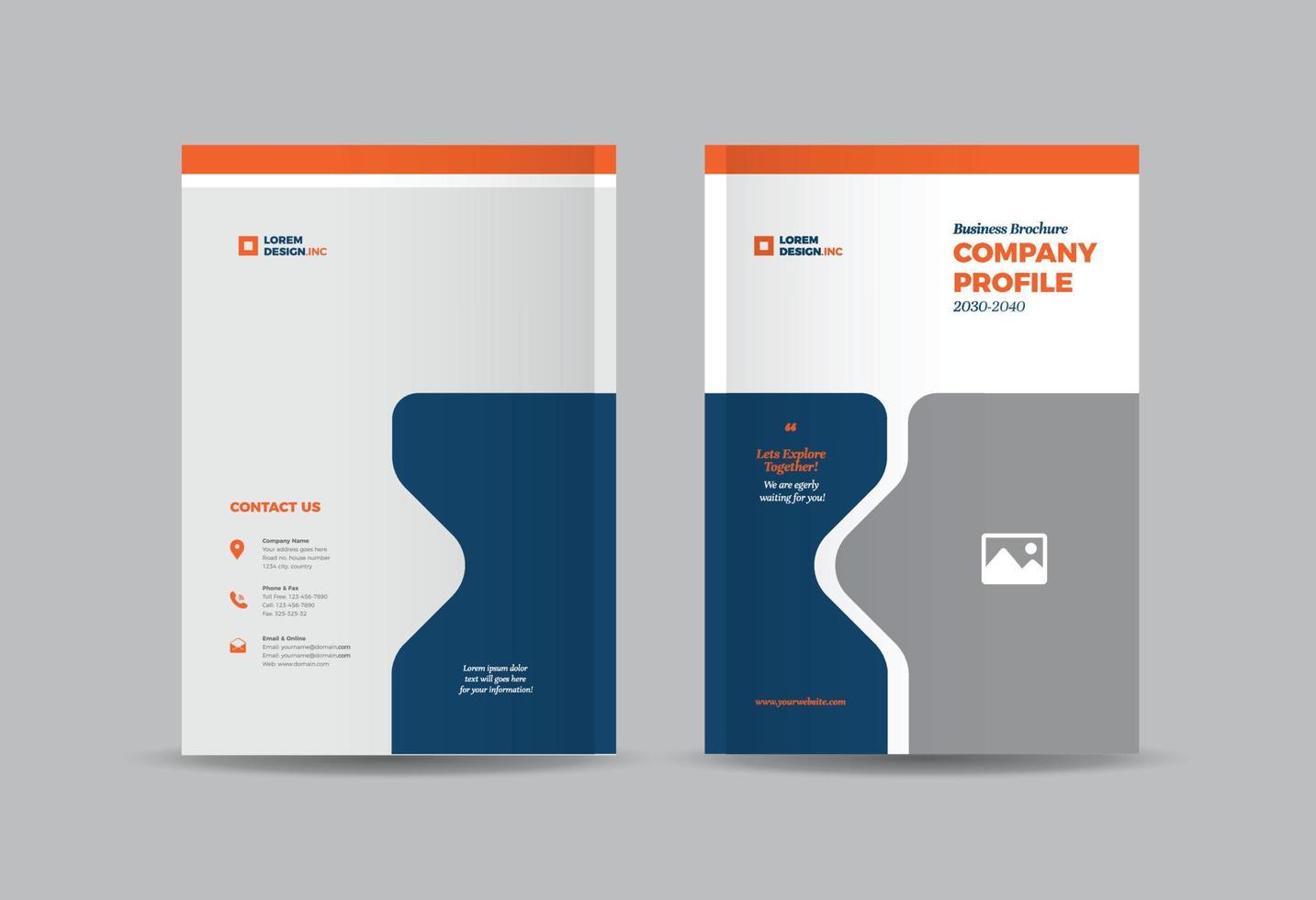 Business Brochure Cover Design or Annual Report and Company Profile Cover or Booklet and Catalog Cover vector