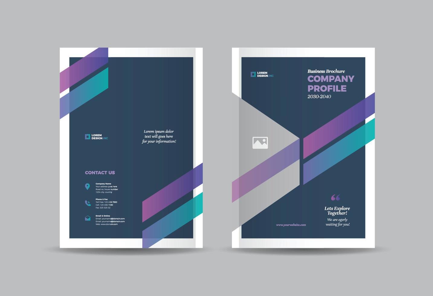 Business Brochure Cover Design or Annual Report and Company Profile Cover or Booklet and Catalog Cover vector