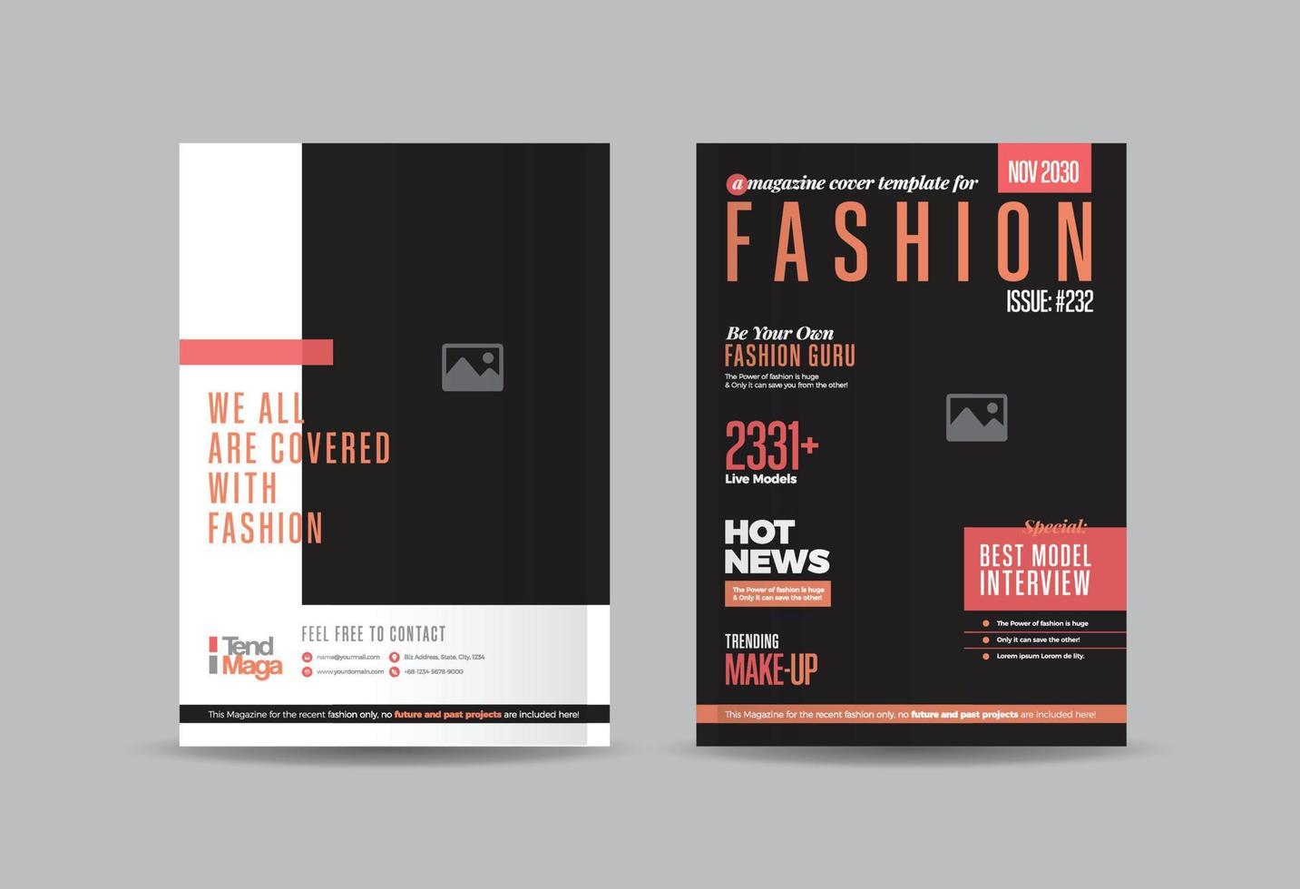 Minimal Magazine Design or Editorial Lookbook Layout or Fashion and Multipurpose portfolio vector