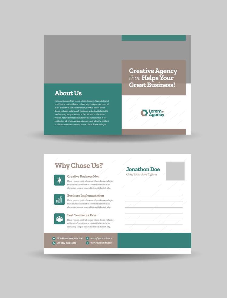 Corporate Business Postcard Design or Save The Date Invitation Card  or Direct Mail EDDM Design vector