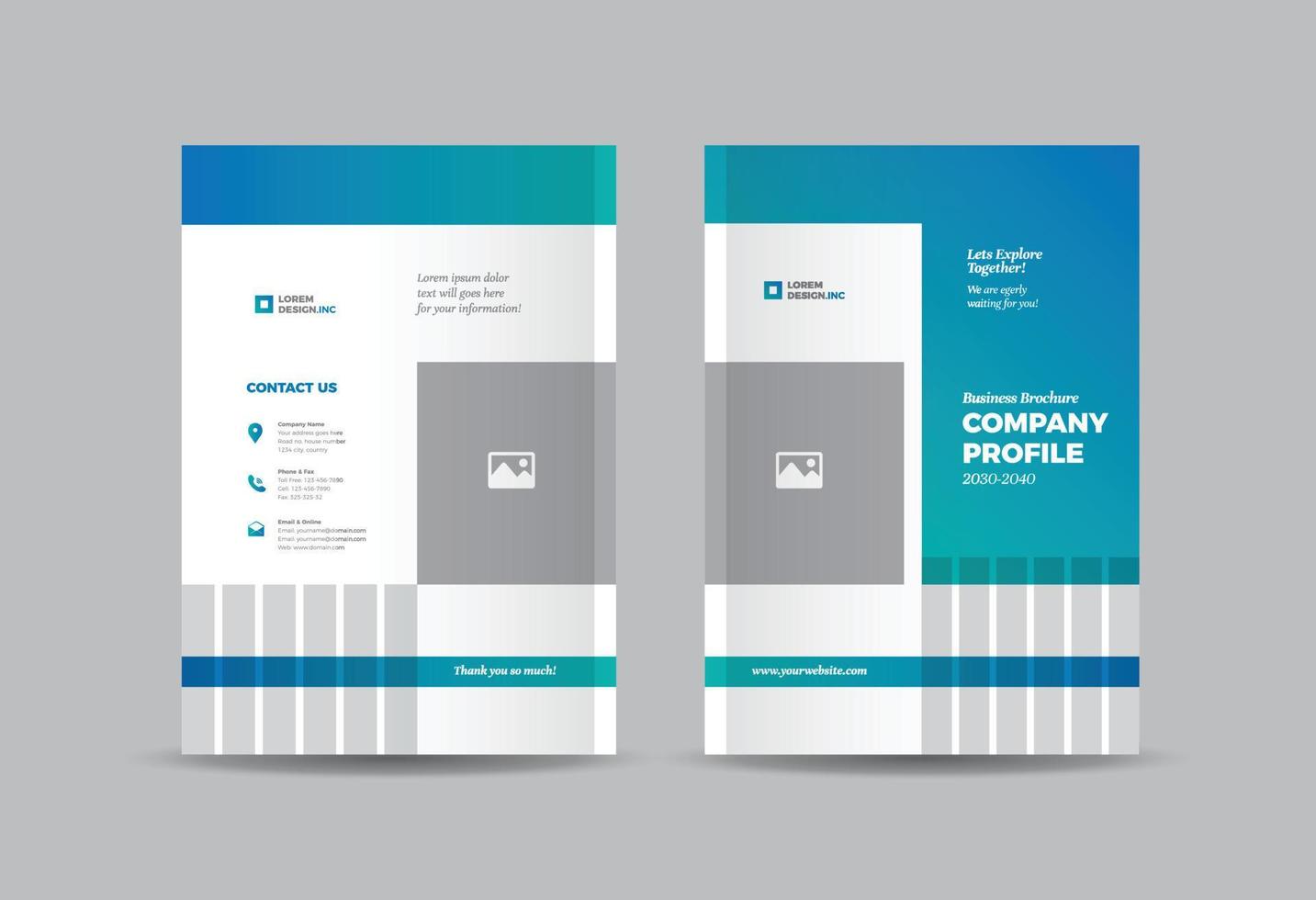 Business Brochure Cover Design or Annual Report and Company Profile Cover or Booklet and Catalog Cover vector