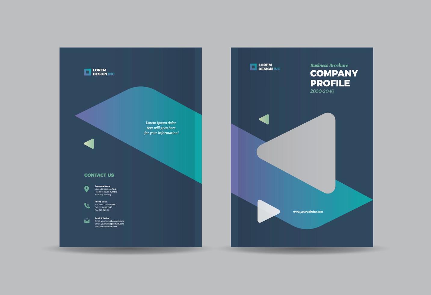 Business Brochure Cover Design or Annual Report and Company Profile Cover or Booklet and Catalog Cover vector