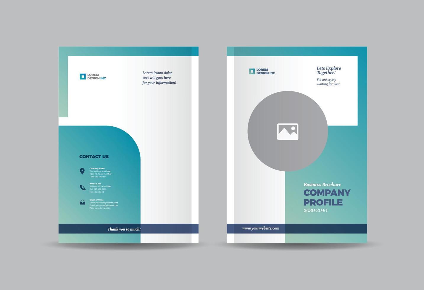 Business Brochure Cover Design or Annual Report and Company Profile Cover or Booklet and Catalog Cover vector