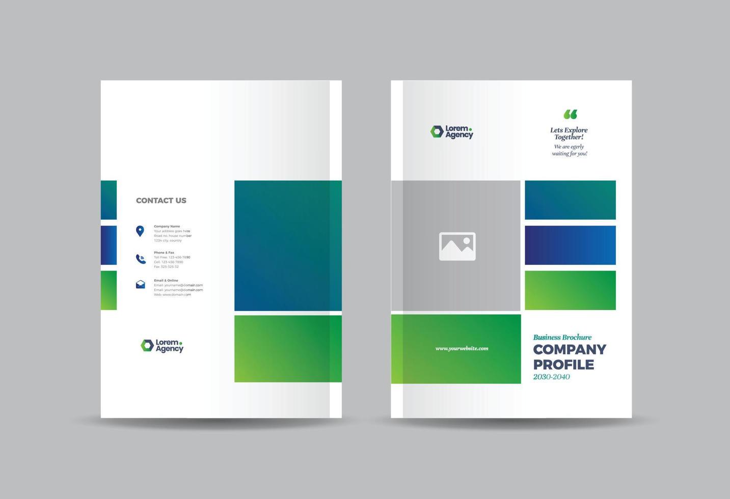 Business Brochure Cover Design or Annual Report and Company Profile Cover or Booklet and Catalog Cover vector