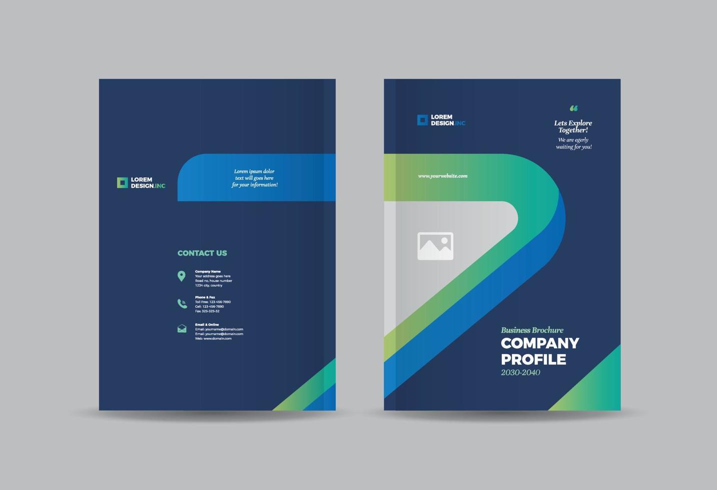 Business Brochure Cover Design or Annual Report and Company Profile Cover or Booklet and Catalog Cover vector